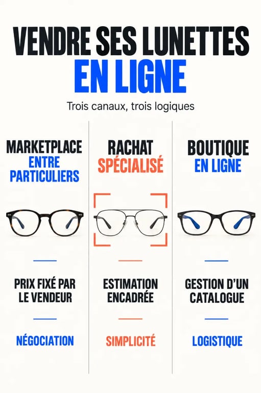 Vendre des lunettes sur internet : comparaison des trois canaux de vente