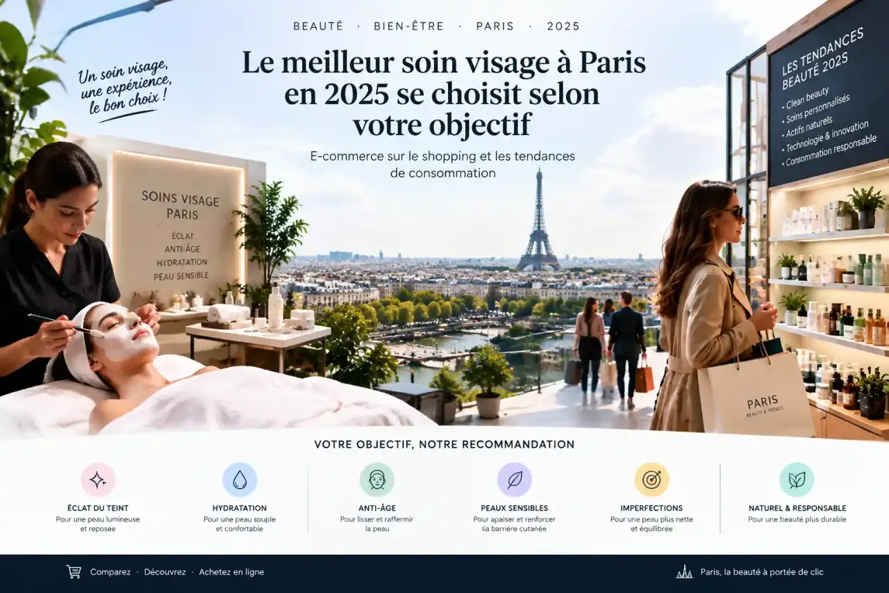 Le meilleur soin visage à Paris en 2025 se choisit selon votre objectif